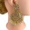 Indian Jhumka Earrings for Women - Indian Beaded Kundan Jhumka Ethnic Chandbali Earrings Faux Kundan & Pearl Beaded Bollywood Style Dangle Earring Jewelry for Bride | Birthday Gift for Her
